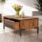Solid Wood Top Single Coffee Table