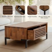 Solid Wood Top Single Coffee Table
