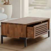 Solid Wood Top Single Coffee Table