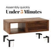 Solid Wood Top Single Coffee Table