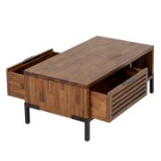 Solid Wood Top Single Coffee Table
