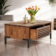 Solid Wood Top Single Coffee Table