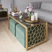 Minimalist Glass Top Coffee Table