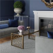 Minimalist Glass Top Coffee Table