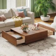 Minimalist Wood Veneer Coffee Table