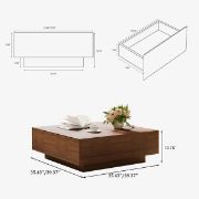 Minimalist Wood Veneer Coffee Table