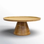 Natural Wood Modern Coffee Table