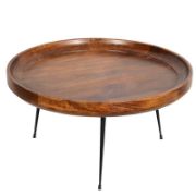 Raised edges Round Coffee Table