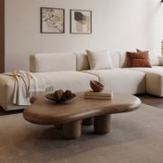 Cloud Shape Wooden Coffee Table