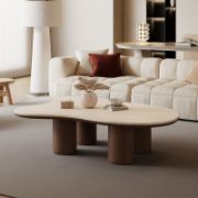 Cloud Shape Solid Wood Modern Living Room Table