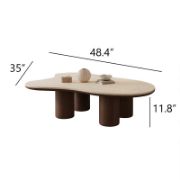 Cloud Shape Solid Wood Modern Living Room Table