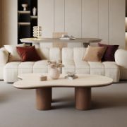 Cloud Shape Solid Wood Modern Living Room Table
