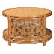 Bohemian style handwoven natural rattan detailing Coffee Table