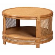 Bohemian style handwoven natural rattan detailing Coffee Table