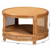 Bohemian style handwoven natural rattan detailing Coffee Table