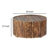 Handcrafted Rustic Round Coffee Table