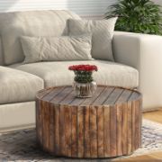 Handcrafted Rustic Round Coffee Table