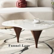 Cloud-Shape Coffee Table with Funnel Shaped Legs