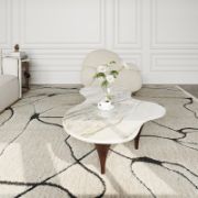 Cloud-Shape Coffee Table with Funnel Shaped Legs