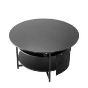 Lift Top Coffee Table Round Coffee Table for Living Room Black