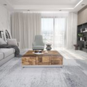 Square Solid Mango Wood Coffee Table with Geometric Elegance