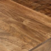 Square Solid Mango Wood Coffee Table with Geometric Elegance