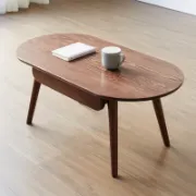 Oval Shape Coffee Table with storage
