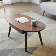 Oval Shape Coffee Table with storage