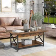 Rustic Style Coffee Table with a modern touch
