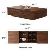 2 Piece Coffee Table Set with hidden storage