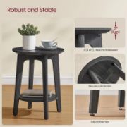 Round top with tapered edges  side table