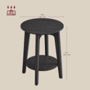 Round top with tapered edges  side table