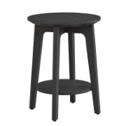 Round top with tapered edges  side table