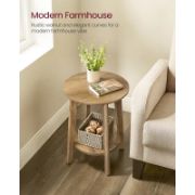 Round top with tapered edges  side table