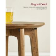 Round top with tapered edges  side table