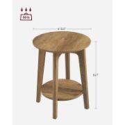 Round top with tapered edges  side table