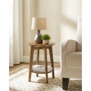 Round top with tapered edges  side table