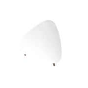 Triangular-shaped side table with rounded edges