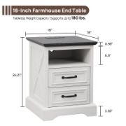 End Table with Drawer and Charging port