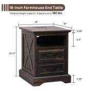 End Table with Drawer and Charging port