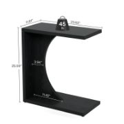 C-Shaped Side Table for Living Room