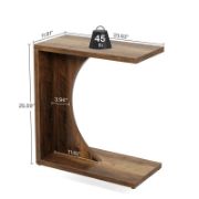 C-Shaped Side Table for Living Room