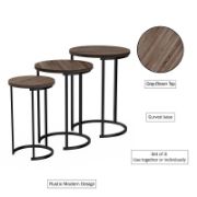 Set of 3 Round Side Tables