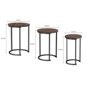 Set of 3 Round Side Tables
