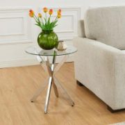 Glass Top Side Table