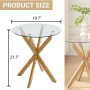 Glass Top Side Table