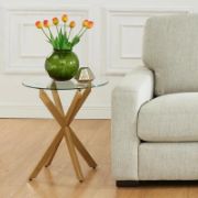 Glass Top Side Table