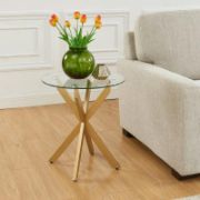 Glass Top Side Table