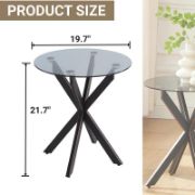 Glass Top Side Table