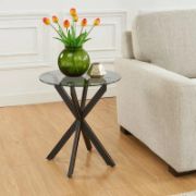 Glass Top Side Table